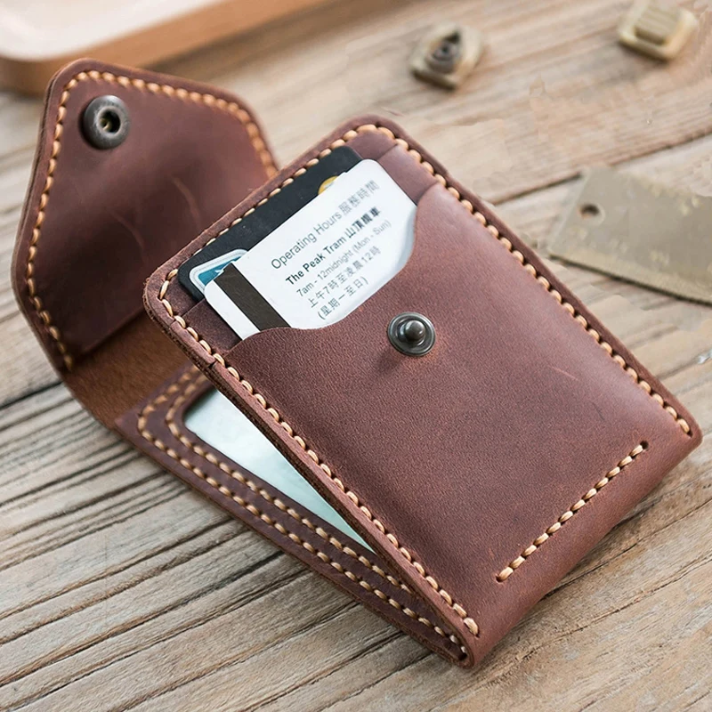 Card Wallet Driving Id-Holders Handmade Crazy-Horse Buiness Vintag Horder Men