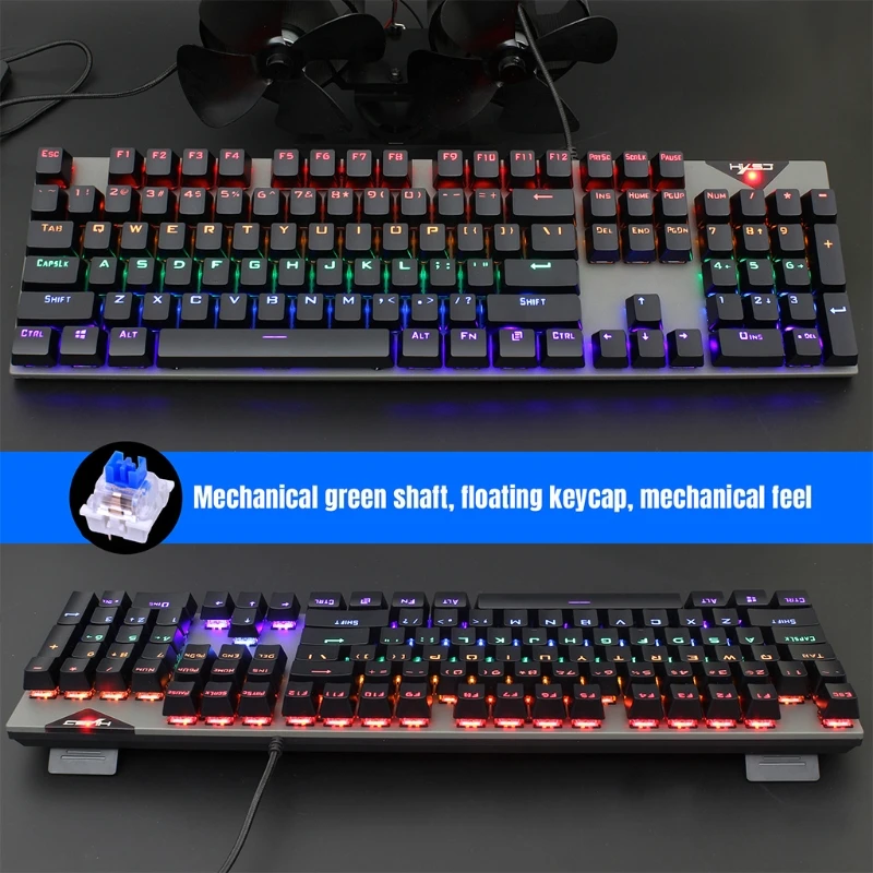 RGB игровая клавиатура и телефон Combo USB N-key Rollover Blue Switch + A904 8000DPI программируемый для