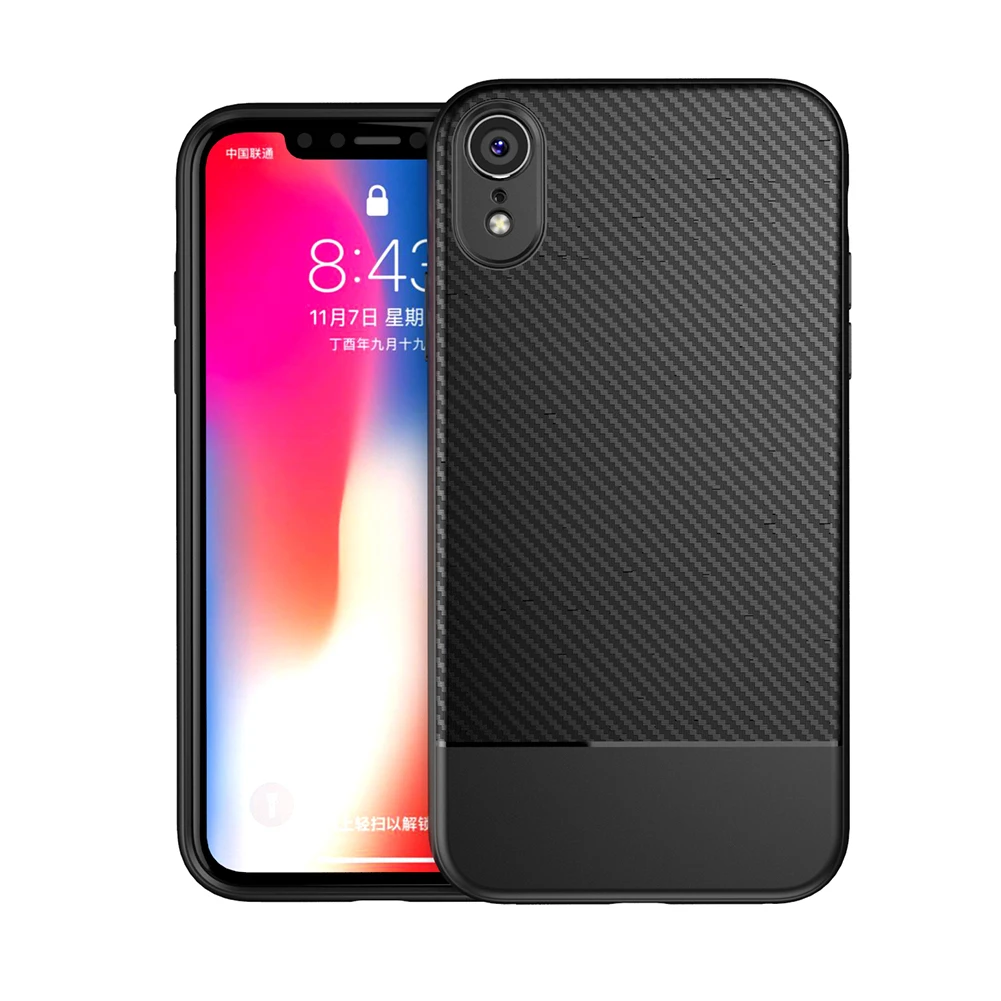 ТПУ силиконовый чехол для телефона защитный чехол для iphone xr силиконовый анти-осенний мягкий чехол с рисунком из волокна