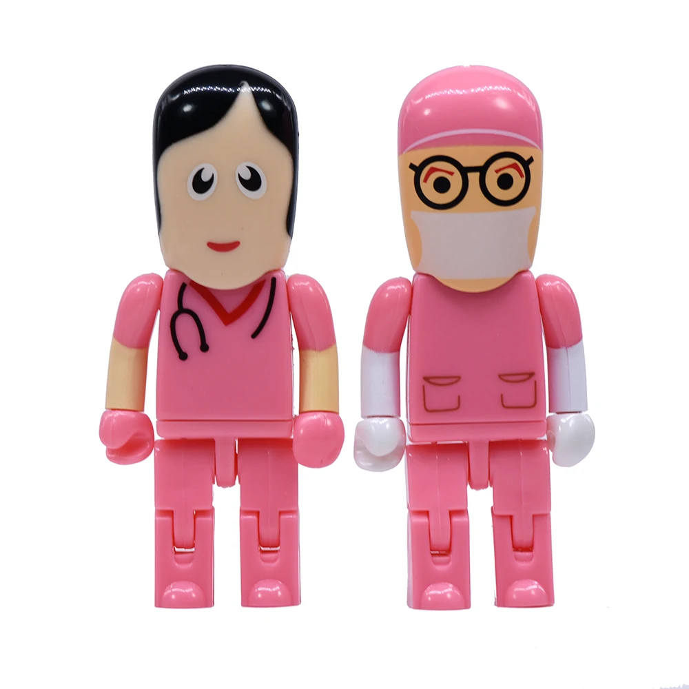Флеш-накопитель Doctors, 32 ГБ, 16 ГБ, 8 ГБ, 4 Гб, usb флеш-накопитель для медсестры, пластиковая карта памяти, 256 ГБ, 128 ГБ, мультяшная флешка, подарок