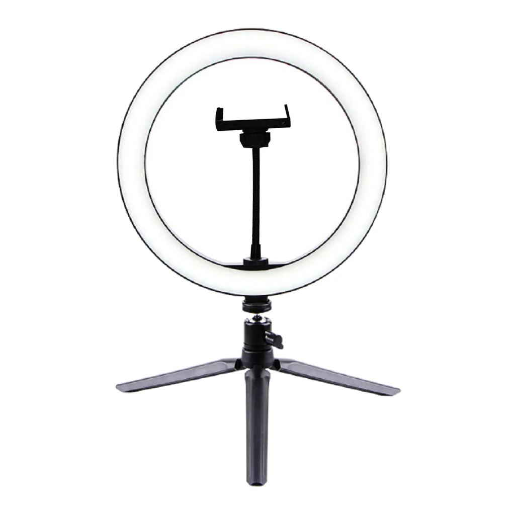 Selfie Ring Light with Stand 10 inch RGB Desk Ring Light with Tripod Stand Cell Phone Holder for Makeup Vlogging Live Stream