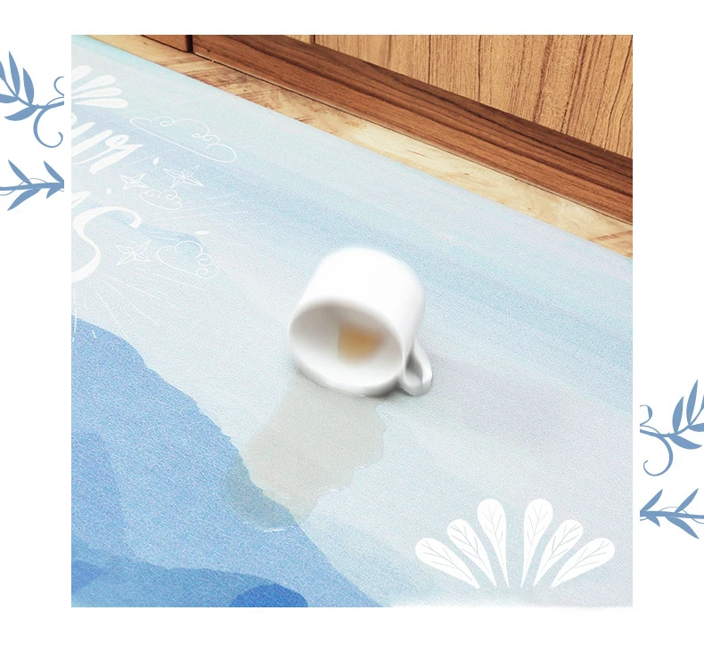 Marbled Kitchen Carpet Entrance PVC Leather Door Floor Mat In The Hallway Outdoor Indoor Waterproof Non-slip Doormat Rugs Mats