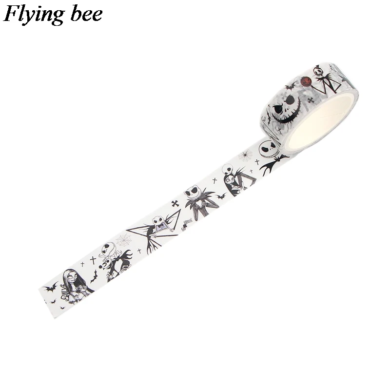 Flyingbee 4 шт./компл. ужастиков лента с рисунками убийца клейкая лента ночь перед Рождеством Бумага лента Washi Стикеры комплект X0640