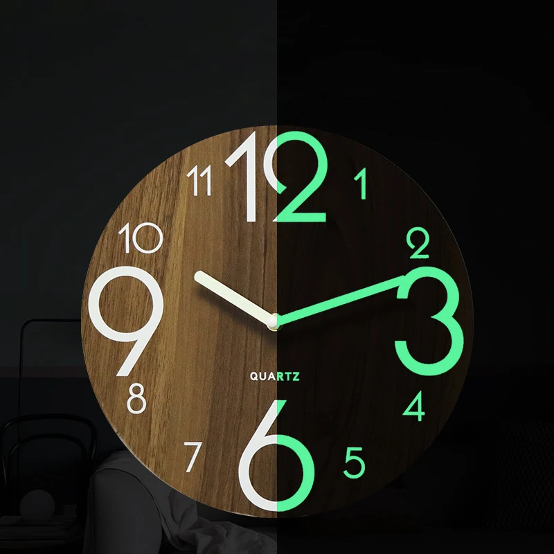 Nordic Wood Large Wall Clock Simplicity Modern Watches Home Decor Living Room Decoration reloj de pared | Дом и сад