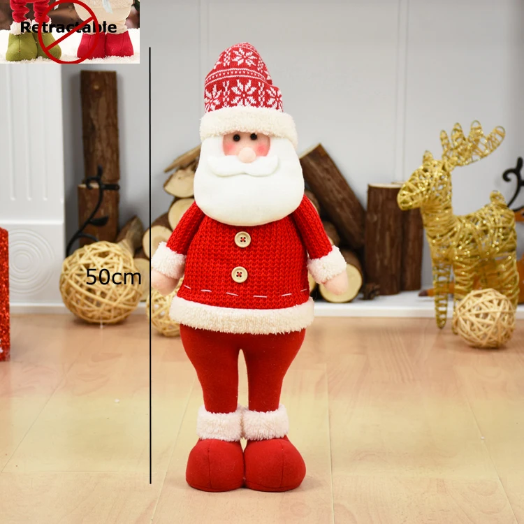 Новогодний 100 см Санта-Клаус рождественские украшения для елки натальные Фигурки Рождественские украшения для дома аксессуары рождественские украшения - Цвет: M Santa Claus