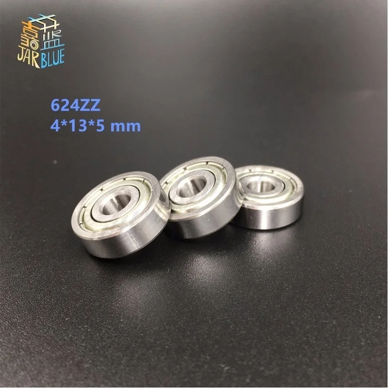 10PCS/LOT 624 624Z 624ZZ ball bearing 4*13*5 mm chrome steel bearing for 3D printer