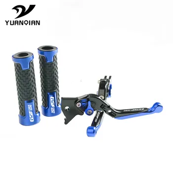 

Motorcycle CNC Aluminum Adjustable Brake Clutch Levers and Handle bar Grips handbar grip set FOR SUZUKI GSF1250 BANDIT 2007-2015