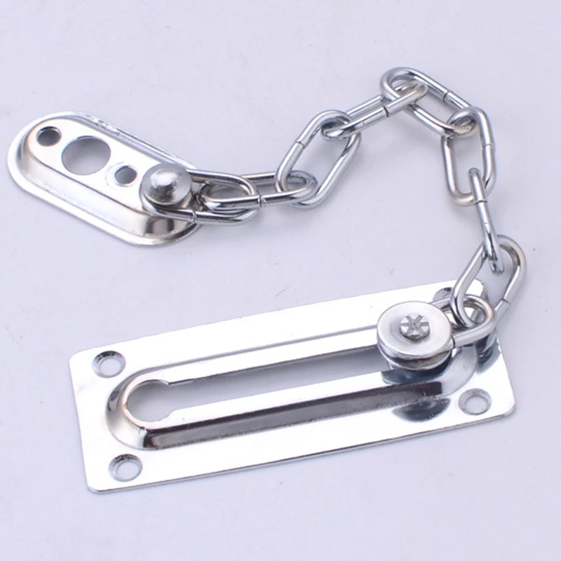 

1*Security Chain Metal Door Chain Lock Guard Home Accessories Peep Bolt Screws Kit Sliding High Quality