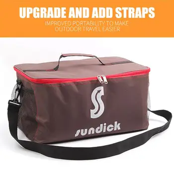 

Picnic Bag Practical Durable Oxford Cloth Brown Fishing Tableware Military Accessorie Hunting Drawstring Field Survival