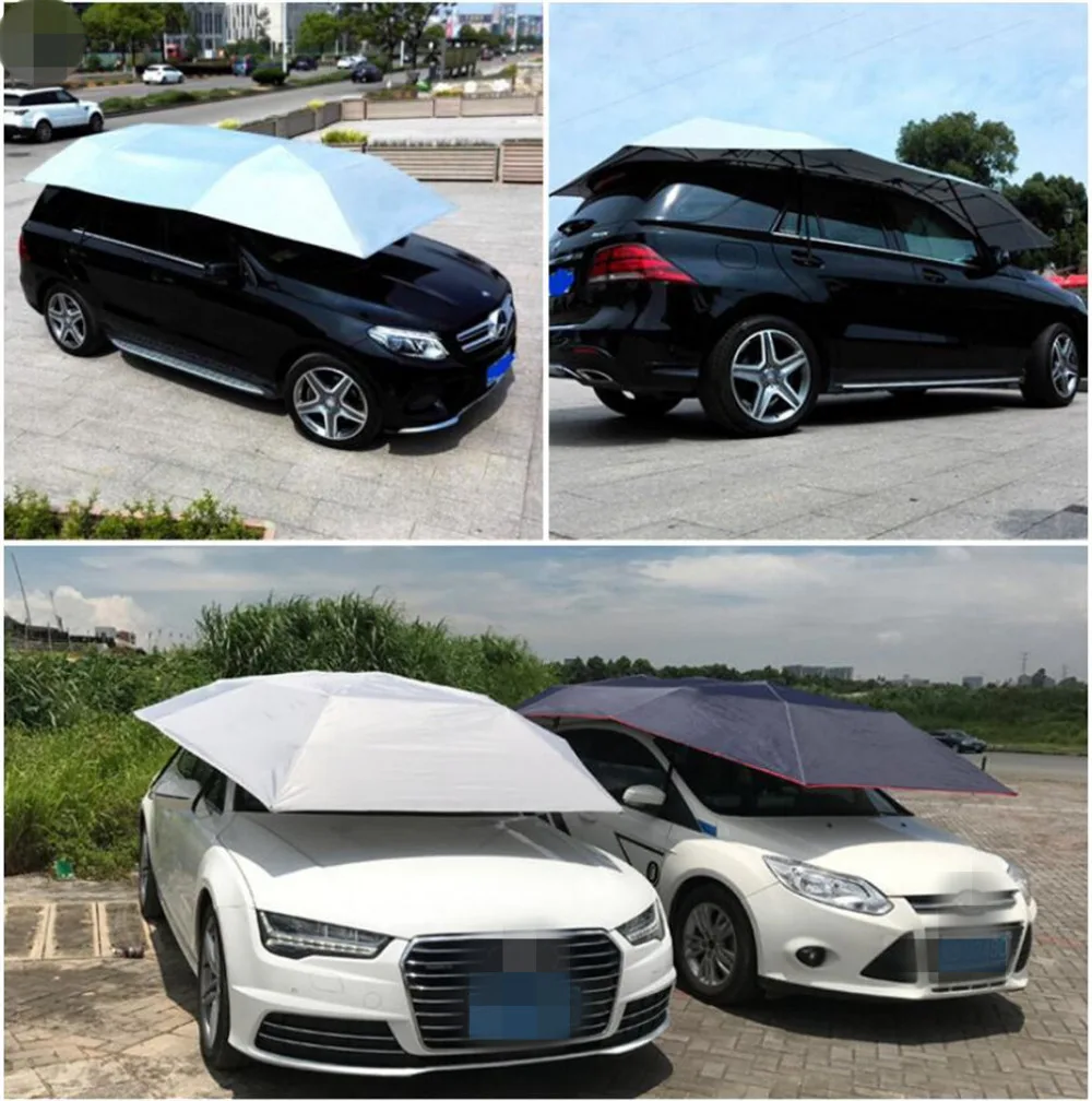 Новейшая Полностью Автоматическая автомобильная палатка года, подвижный зонт от солнца, пыленепроницаемый козырек от солнца, автомобильный Зонт с пультом дистанционного управления