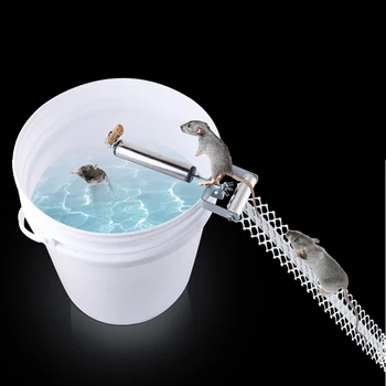 

New arrived Auto Mouse Traps Household Pest Mice Control Rodent Bait Killer Stainless Steel Rolling Stick Rat Catcher Mousetrap