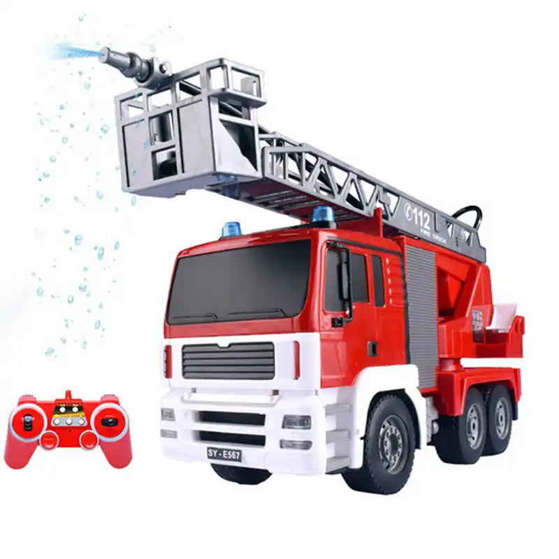RC Fire Rescue Truck Car Electric Fire Engine With Ladders Rechargeable