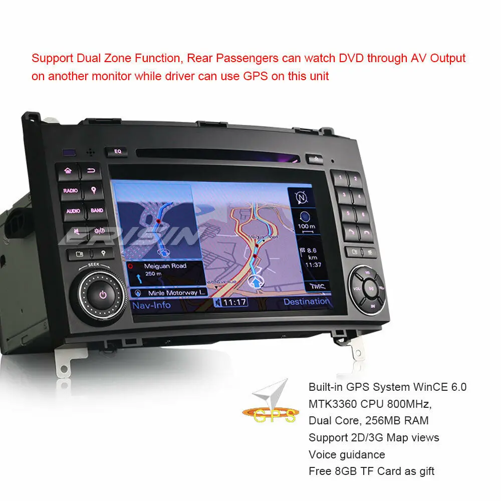 Erisin 7270 DAB + Автомобильное Стерео DVD Авторадио GPS Canbus RDS USB Bluetooth для Mercedes Benz A/B Class Sprinter