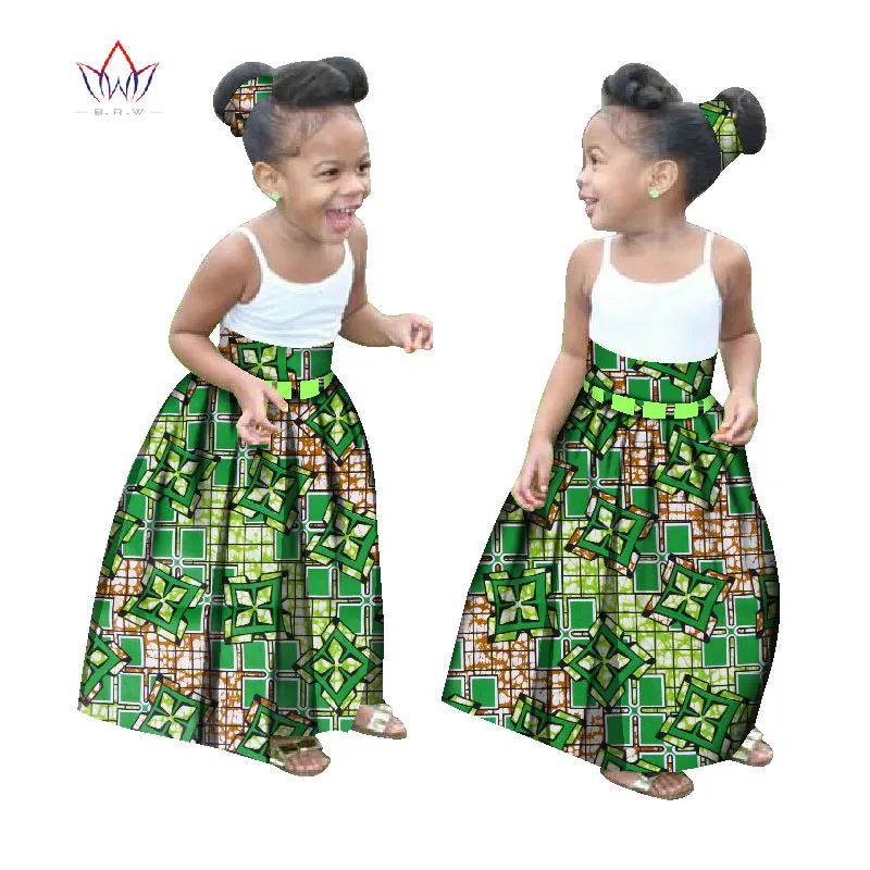 Летняя детская одежда с Африканским рисунком на заказ, модная длинная юбка для девочек одежда с принтом Дашики в африканском стиле юбка для девочек Повседневные Вечерние юбки, WYT34