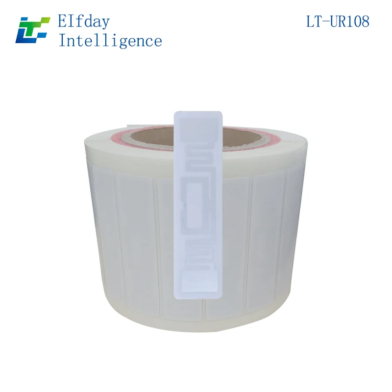 Etiqueta electrónica RFID UR108, tarjeta inteligente UHF imprimible, autoadhesiva, 915M, pasivo, 6C, almacenamiento de ropa