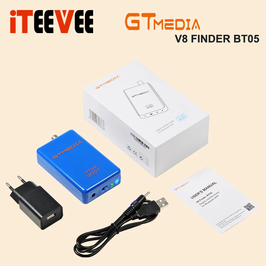 1PCGTmediaV8FinderDigitalSatelliteFinderBT05BluetoothSatellite