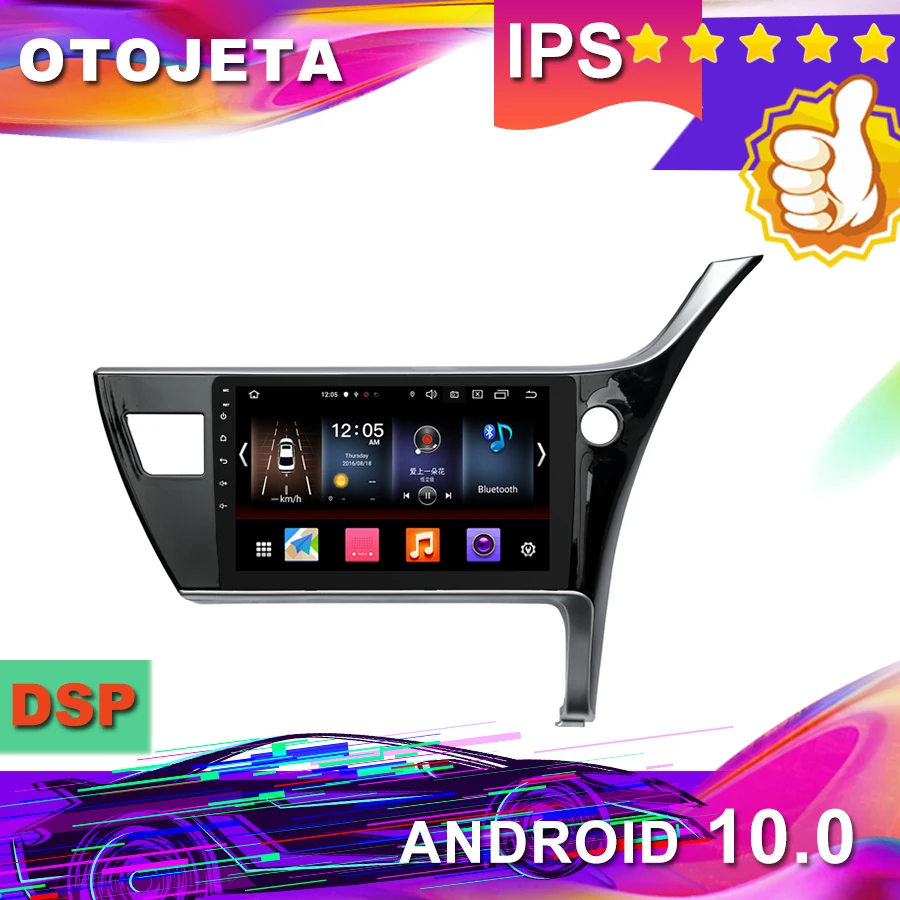 

New Arrival in stock,Right SWC Android 10.0 Car GPS for Toyota Corolla Car Radio Multimedia tape recorder bluetooth navigation