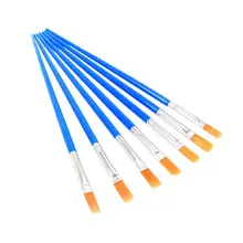 Набор кистей для рисования 100 шт Детские нейлоновые плоские волосы акриловые маленькие масляные акварельные 24BB