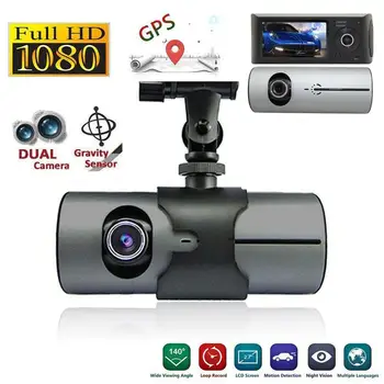 

1 Set Driving Recorder Camera 2.7 Inch HD G-Sensor Camcorder Dual Lens Reversing Parking Monitor Recorder Touch Screen Car Dvr