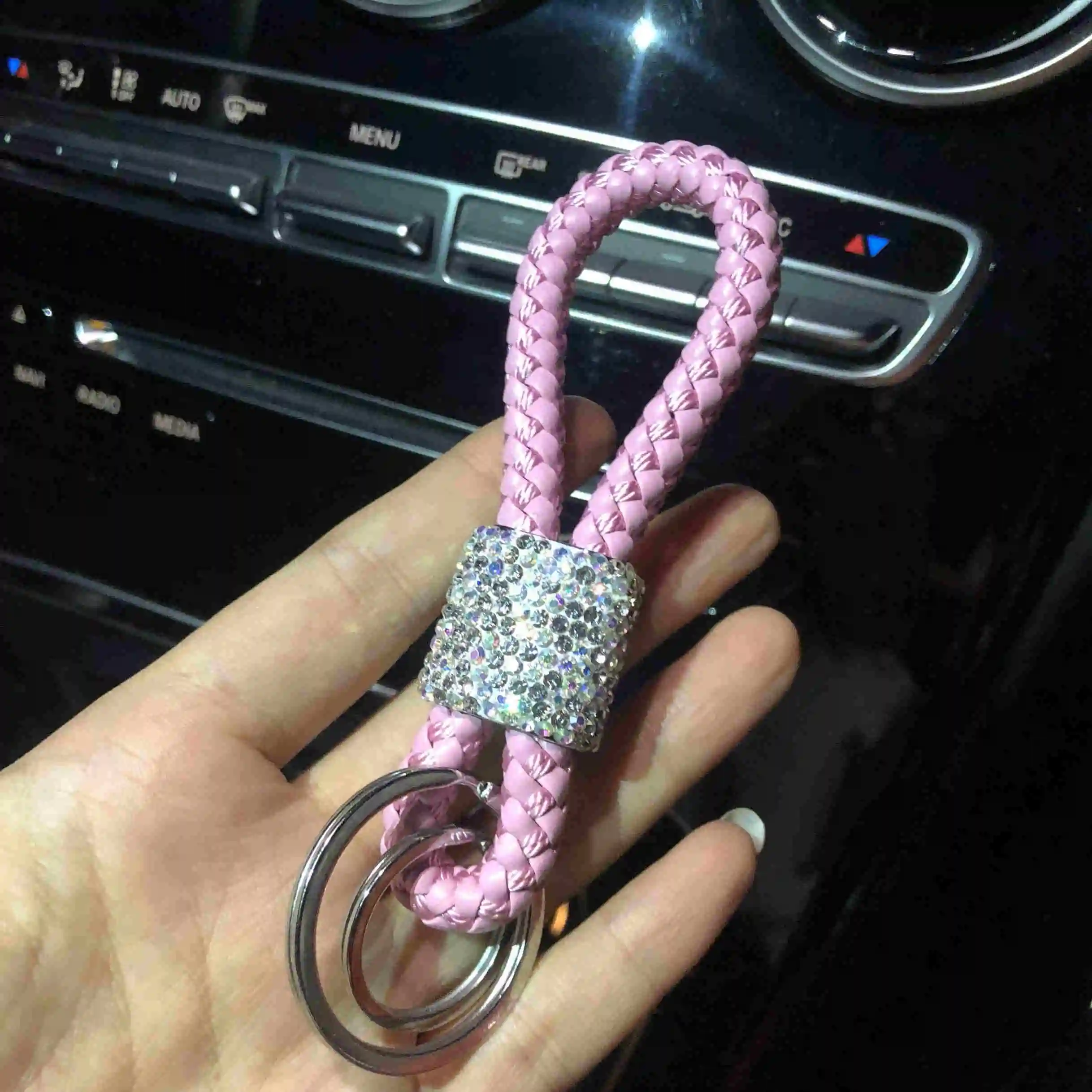 Автомобиль keyfo ручной работы плетеный Канат небольшой кулон пара на талии алмаз автомобиль кожаный канат брелок подарок