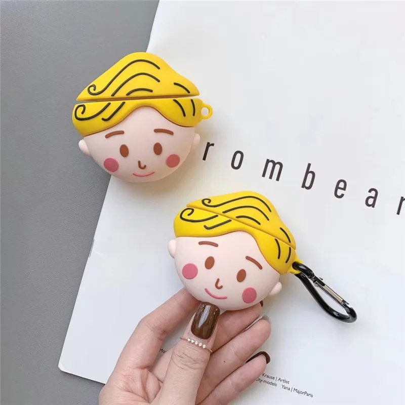 

Cartoon 3D The little Prince keychain silicone Wireless Earphone Charging Case for AirPods Bluetooth Box Headset Cover Keyring