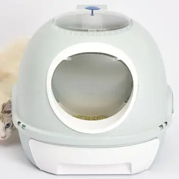 

Cat Sand Pot Fully Closed Cat Toilet Deodorization Extra Large Anti-splash Cat Sand Pot Cat Products Drawer Cat Dung Pot