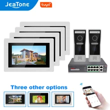 Jeatone-intercomunicador con vídeo para puerta, sistema de Control de acceso para Villa, con detección de movimiento y tono personalizado, WiFi, SIP, 7 pulgadas