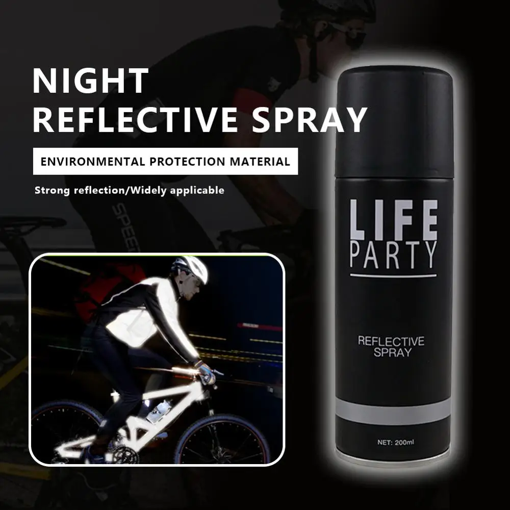 Aerosol reflectante nocturno para bicicleta, pintura fluorescente, marca de seguridad antiaccidente, herramientas para 200ml, envío directo|Herramientas de exterior| - AliExpress