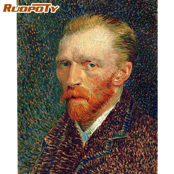 

RUOPOTY Frame DIY Painting By Numbers Van Gogh Painting Picture By Numbers For Adults Modern Wall Art Decor Handpainted Diy Gift