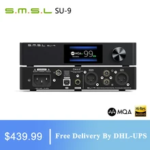 Smsl SU-9 mqa dac es9038pro 2nd gen xmos dsd512 pcm768khz/32bit bluetooth 5.0 uat ldac usb saída equilibrada decodificador