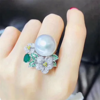 

Luxury Pearl Rings Settings S925 Sterling Silver Pearl Rings Findings Women DIY Handmade Rings Accessory Components No Pearl