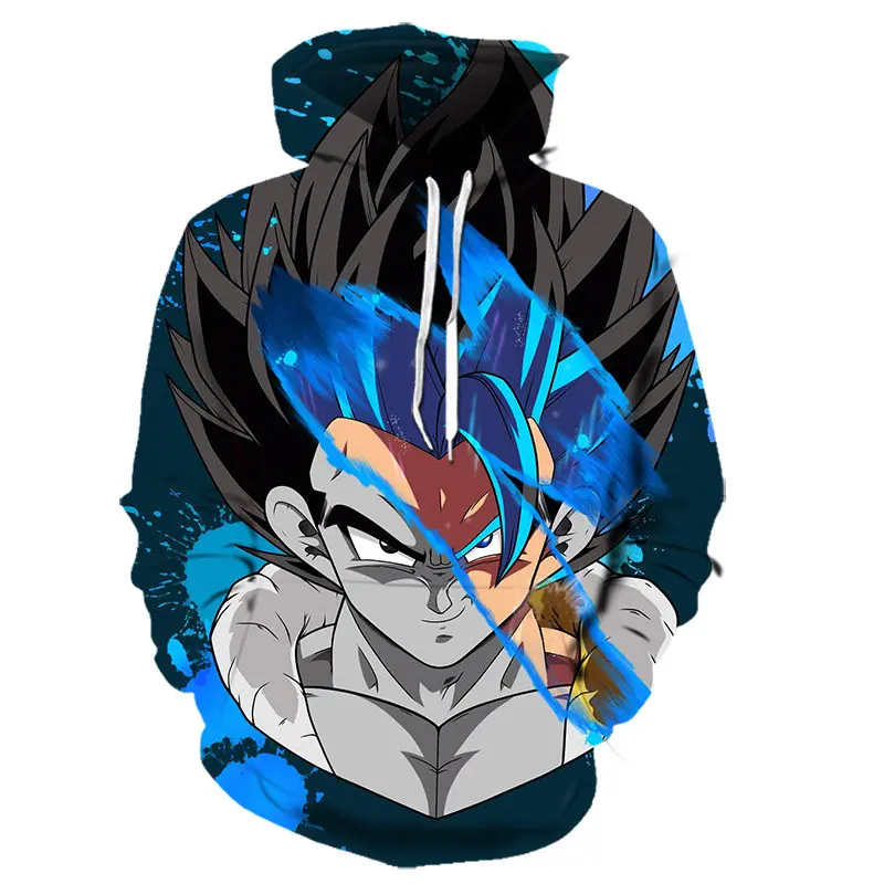 

Dragon Ball Z Hoodies 3D Print Pullover Sportswear Sweatshirt Dragonball Super Saiyan Son Goku Vegeta Tops Men Women Streetwear
