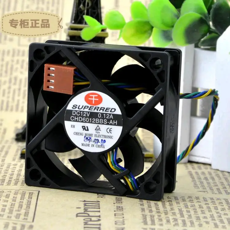 Четырехпроводной ШИМ вентилятор охлаждения процессора для Qianhong CHD6012BBS AH 12V 0.12A 6CM