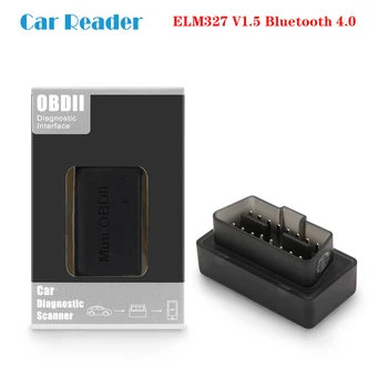 

For IOS/Android system ELM327 Bluetooth4.0 V1.5 OBD2 Auto Diagnostic Scanner Car Fault Code reader elm 327 obd 2