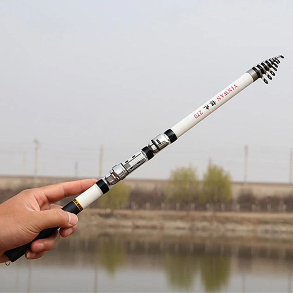 1.5-2.7m Mini Fly Fishing Rod Pole Carbon Telescopic Ultra Short Hard Casting# 