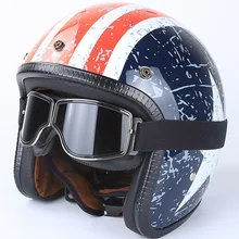 19 стиль ретро мотоцикл Harley шлем очки ветрозащитные защитные очки маска половина шлем Объектив Универсальный половина покрытия