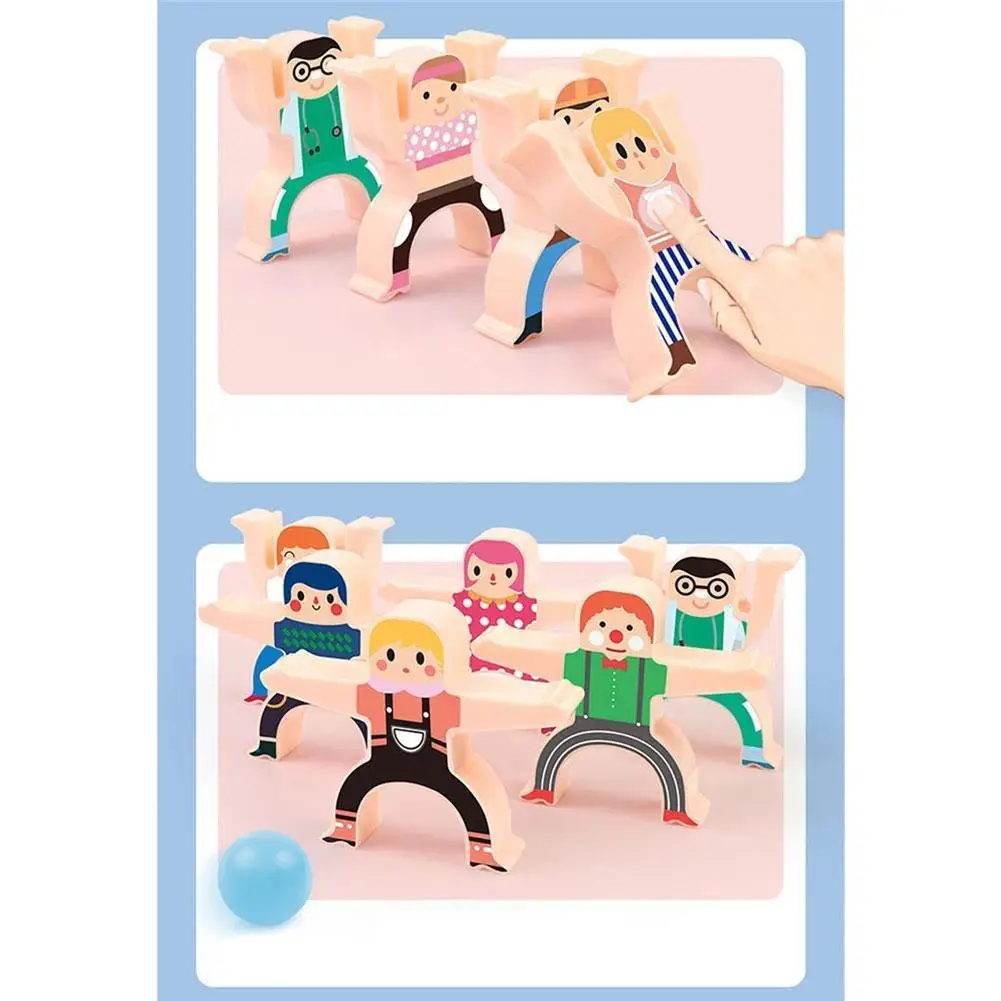 

16/18/19PCS/Set Plastic Stacking Toys Board Games Hercules Acrobatic Stack Balance Blocks DIY For Kids Building Educational Y2W7