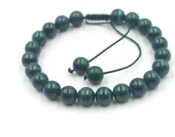 

Free Shipping 8mm 10mm Women Jewelry Gem jade Adjustable Malachite Wrist Bangle Bracelet 7" 7.5" 8"