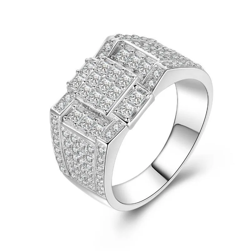 

925 sterling silver ring fashion men's ring men's engagement ring (XJ)