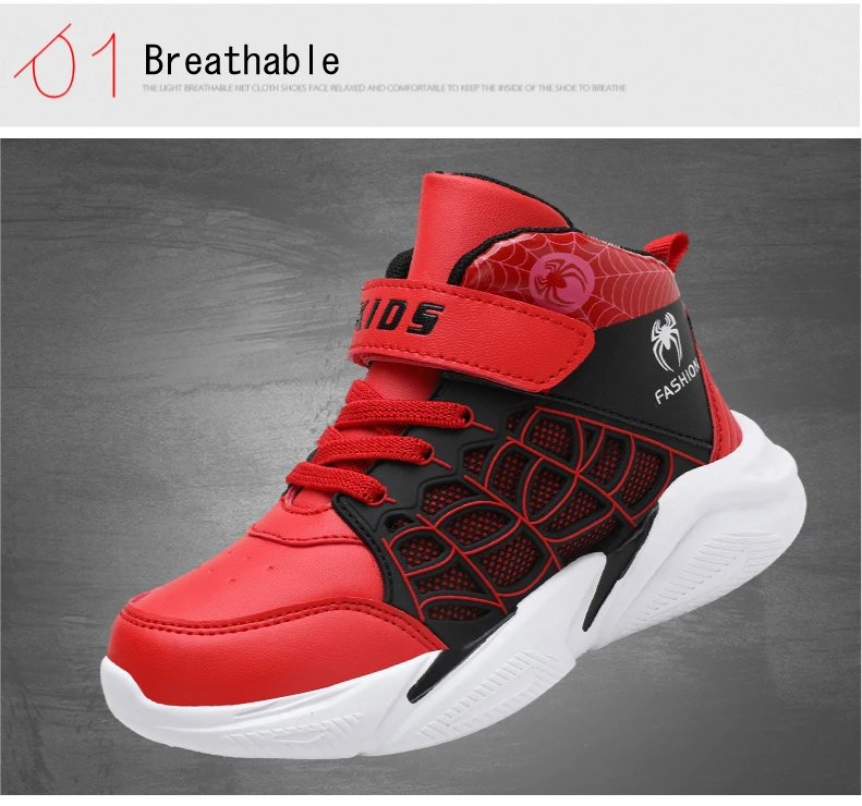 PINSEN 2019 Winter Kids Sneakers Boys Basketball Shoes Running Casual Children Shoes Boy Sport Spiderman Shoes chaussure enfant (4)