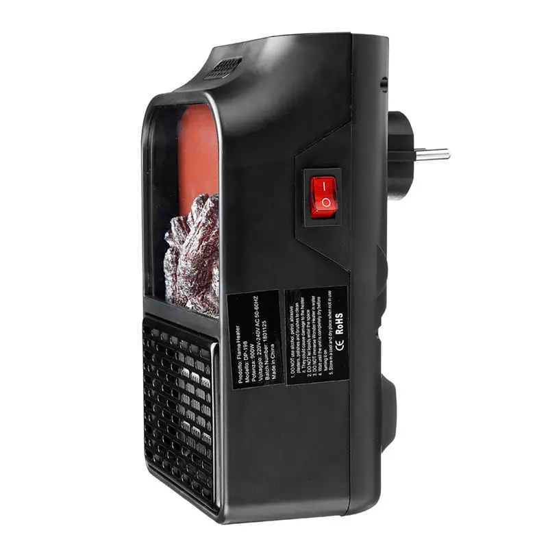 ЕС Plug переносной камин огневой Нагреватель настенный цифровой плагин электрический воздухонагреватель теплый воздух воздуходувка комната Электрический радиатор