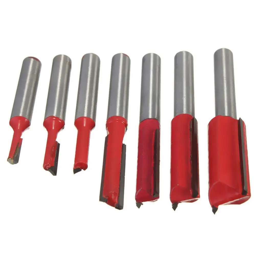 1pcs 1/" 1/8"-1/2" Blade Woodworking Double Flutes Carving Milling Cutter Knife Router Bit Carving Woodworking Trimming Router