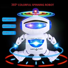 Горячие танцы робот интеллектуальная Роботизированная музыка спиннинг игрушка ребенок компаньон кукла Hyun Красочный Светодиодный светильник для детей подарок 1 шт