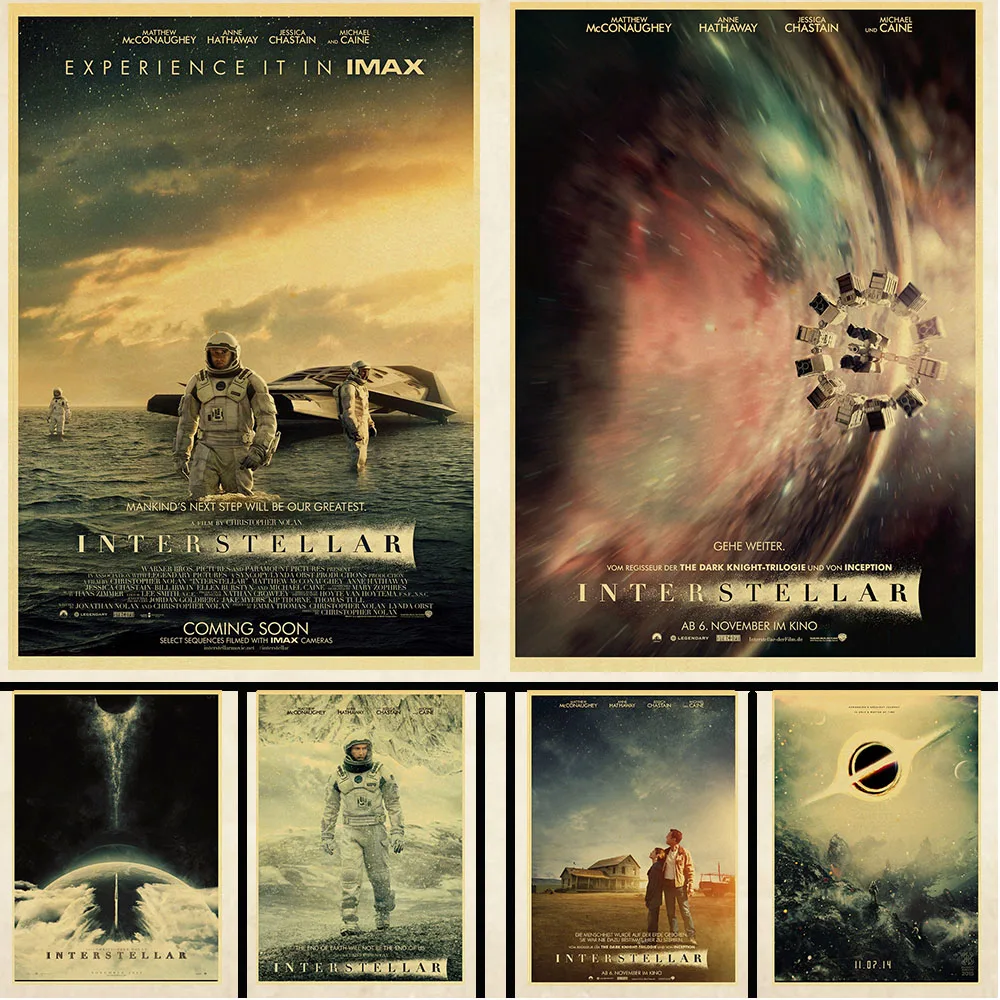 Science Fiction Adventure Movie Interstellar Poster 18x12 36x24 40x27" 