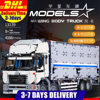 

4166 PCS 13139 MOC-1389 Techinic Series Remote control Wing Body Truck Motor Power Blocks Bricks Birthday Gift Chrismas Kids