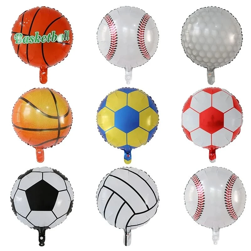 50Pcs Helium Foil Globos Football Balloons Birthday Party Decorations