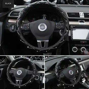

Parts Steering Wheel Cover Accessories For 38CM Breathable Rhinestones
