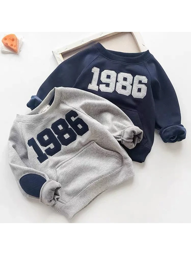 752.0¥ 40% OFF|3歳の男の子と女の子のための長袖セーター,赤ちゃんのための服,丸い襟,新しいコレクション...