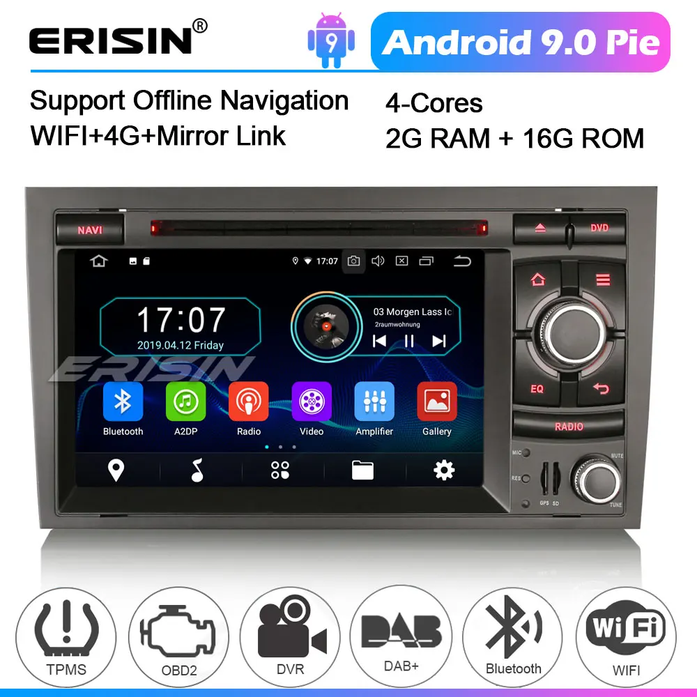 4974 автомагнитола автомобильный DVD-плеер для AUDI A4 S4 SEAT EXEO DAB + 4G Wi-Fi радио Android 9 0