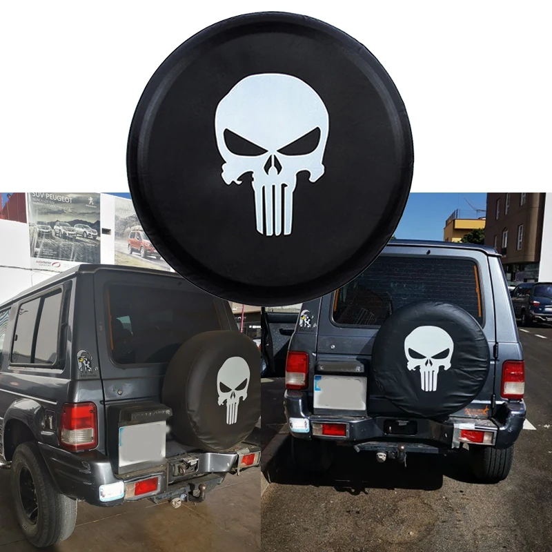 Black Spare Tire Cover PVC Leather WaterProof Dust-Proof Universal For Compatible Honda 15 15 For Diameter 27-29 